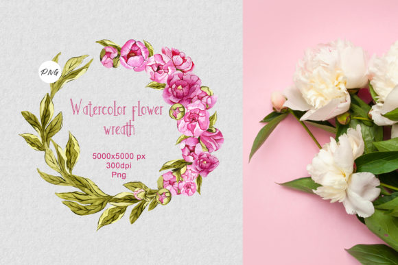 Download Watercolor Flower Pink  Frame PNG - Pink Collection