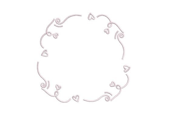 Download Whimsical Pink Heart and Swirl Monogram Frame - Pink Collection