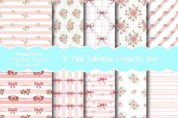 Download Pink Valentine Coquette Bow Pattern - Pink Collection