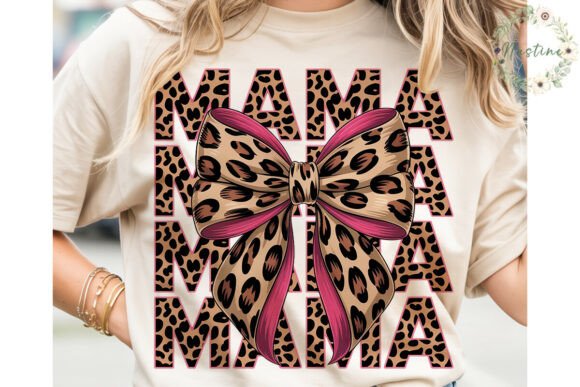 Download Leopard Pink Bow Mama Sublimation Design - Pink Collection