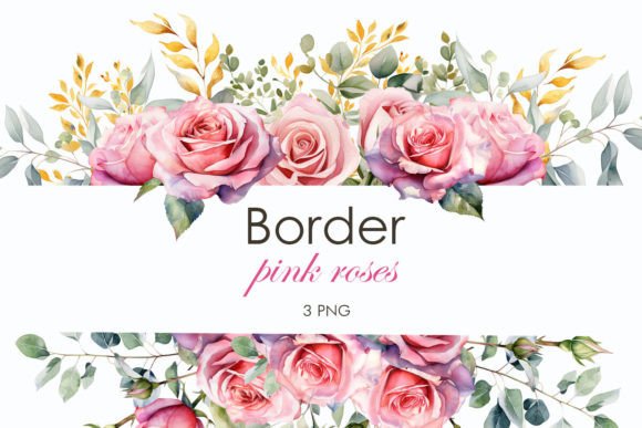 Download Rose Border. Pink Roses Clipart - Pink Collection