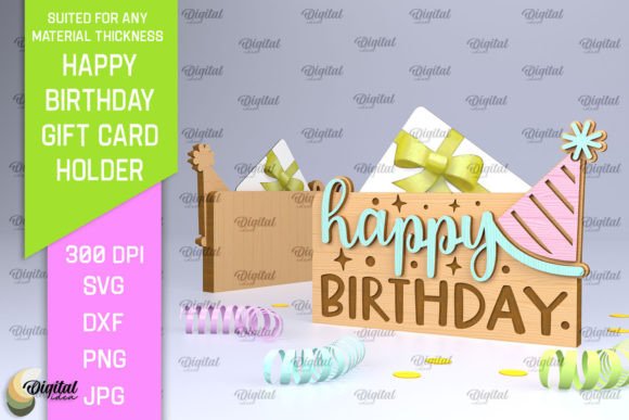 Download Birthday Gift Card Holder Laser Cut - Card Collection