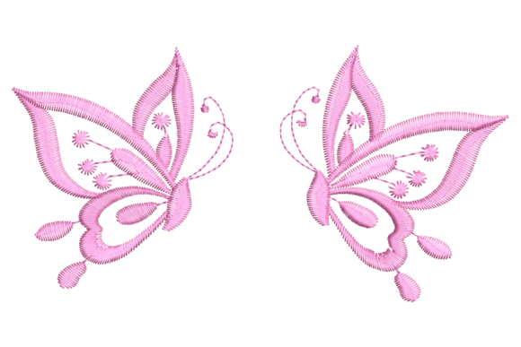 Download Pink Butterflies Embroidery Design - Pink Collection