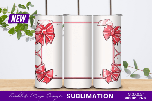Download Pink Frame with Bows Tumbler Png Pink - Pink Collection