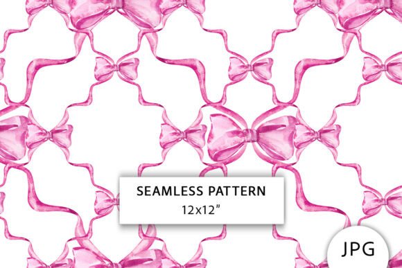 Download Pink Ribbon Bow Seamless Pattern - Pink Collection