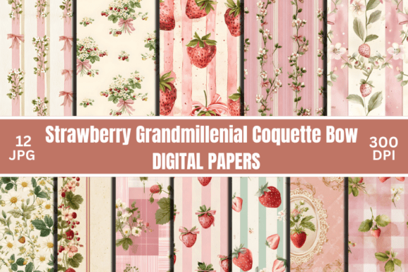 Download Pink Grandmillenial Coquette Bow Pattern - Pink Collection