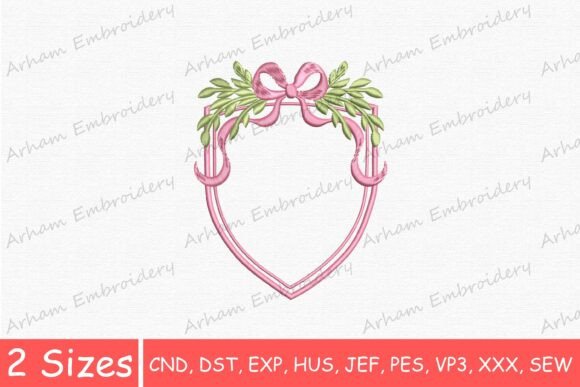 Download Pink Bow Floral Monogram Frame - Pink Collection