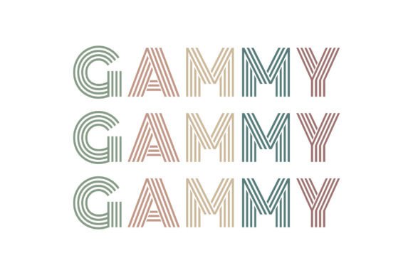 Download Retro Gammy Outline T-shirt Design - Gammy Collection