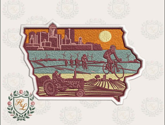 Download Layers of Iowa Embroidery Files - Premium Resources