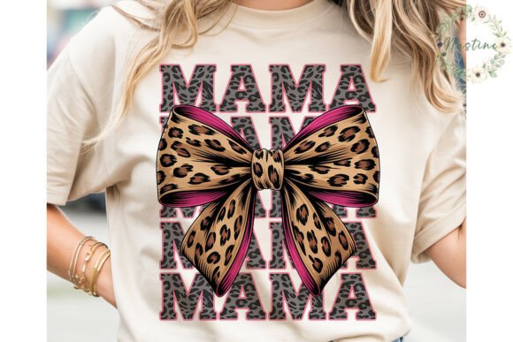 Download Leopard Pink Bow Mama Sublimation Design - Pink Collection