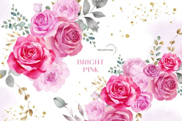 Download Elegant Bright Pink Flowers Clipart - Pink Collection