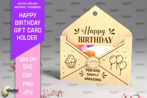 Download Happy Birthday Gift Card Holder Lasercut - Card Collection