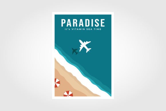 Download Beach Poster. Top View Overhead Seaside. - View Collection